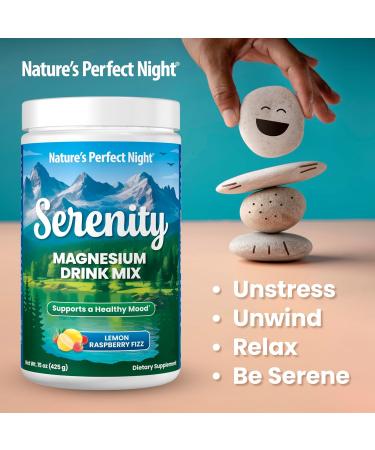 Nature s Perfect Night | Serenity Magnesium Drink Mix Powder | Anti-Stress | Gluten Free | Vegan | Non-GMO | Sugar-Free | Supports Relaxation Sleep Heart Bone and Nerve Health | 15 oz 15 Ounce (Pack of 1) - Buy Online on GoSupps.com