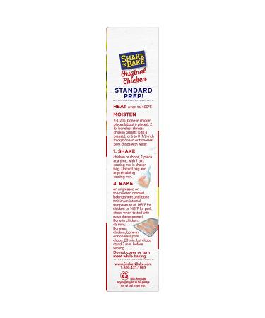 Shake 'N Bake Original Chicken Seasoned Coating Mix - 9 oz Box - Buy Online on GoSupps.com