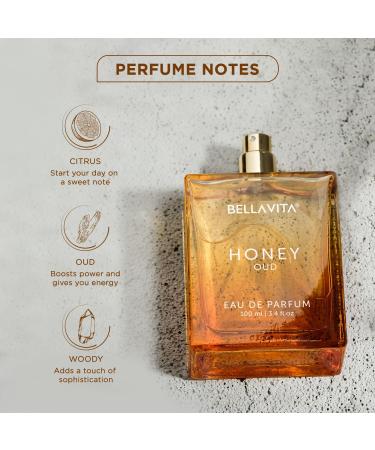 Bella Vitas Luxury Honey Oud Unisex Eau De Parfum With Bergamot Patchouli Vanilla Premium Long Lasting Sweet & Spicy Liquid Fragrance 100ml - Buy Online on GoSupps.com