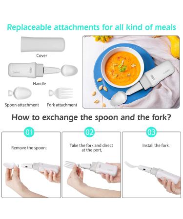 GYENNO Parkinson Spoon and Fork for Hand Tremors - Stable 360 Solution for 85% Tremor Reduction - Buy Online on GoSupps.com