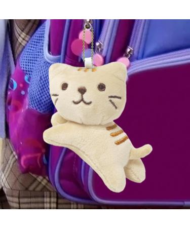 Buy Kawaii Cat Plush Key Pendant | Cute Cartoon Keychain - Soft Plush Figure Toy - Buy Online on GoSupps.com