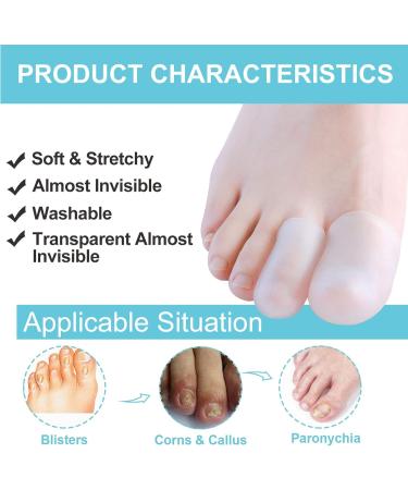 Buy 10 Pairs Soft Silicone Toe Protectors - Prevent Rubbing with Various Sizes - Comfortable Toe Covers for Ultimate Relief | International Shipping Available - Buy Online on GoSupps.com