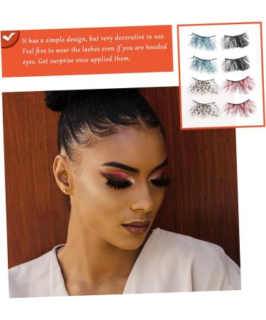 ABOOFAN 8 Pairs Fake Eyelashes Layered Fake Lashes Long Halloween Eyelashes Eyeliner Strip Sticker False Eyelash Halloween Costumes Halloween Party Fake Eyelash 3d Fluffy Cosmetic - Buy Online on GoSupps.com