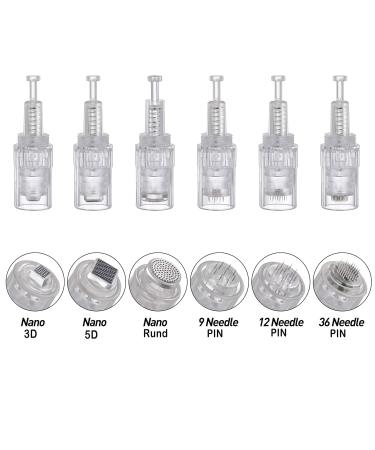 Bowka 10 pcs 3D Nano Pin Electric Derma Pen Needles - Adjustable Microneedling Needle Cartridges for Optimal Skin Treatment - Buy Online on GoSupps.com