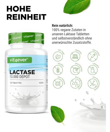 Lactase 13 000 Depot Tablets - 120 Slow Release Capsules for Lactose Intolerance | High-Dose Lactase Formula | No Additives | SEPISMART  - Buy Online on GoSupps.com