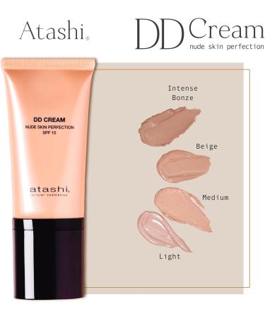 Atashi DD Cream Antiorn Antiaging treatment with color No Makeup Makeup Attenua stains and minimizes pores Gardenia Jasminoid and Retinol Airless Medium tone SPF15 50 ml - Buy Online on GoSupps.com