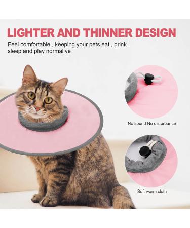 Cat Recovery Collar Vivifying Cat Cone Adjustable Cat Neck Protective Cat Collar Waterproof Elizabethan E Collar for Cats Kittens Puppies after Surgery to Stop Licking Wounds (Pink Size M) - Buy Online on GoSupps.com