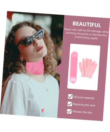 Beaupretty 1 Set Cervical Membrane Moisturizing Girls Accessories Girls Gloves Chest Wrinkle Pads Neck Wrinkle Pads Hand Moisturizer Gloves Accessories for Girls Dilute Neck Pad 48x10cm Pink - Buy Online on GoSupps.com