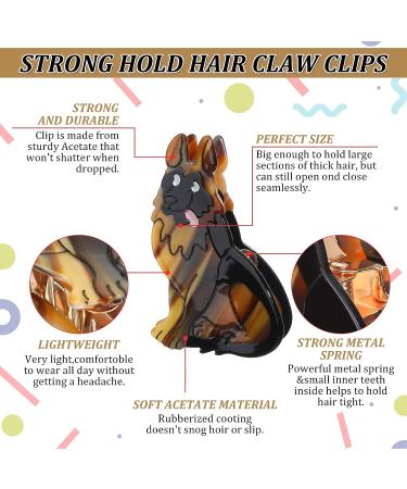 Meekoo Cute Dog Hair Clips - 4 Styles - Small Claw Clips for Women & Girls - Buy Online on GoSupps.com