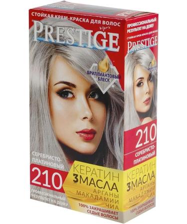  Vip's Prestige Cr me resistante pour cheveux 210 Argent platinum "Vip's Prestige" l'huile d'argan macadamia et chia/Cream hair dye Silver-platinum (2 pcs) - Buy Online on GoSupps.com
