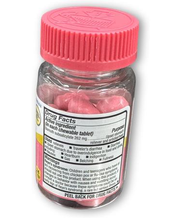 FUSION SHOP STORE Smart choices meaningful life! Bismuth subsalicylate- Stomach Relief Chews Tablets- 24 Ct (Pack of 1) - Buy Online on GoSupps.com