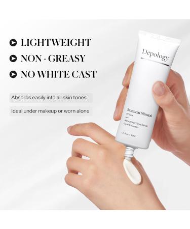 Depology Full Protection SPF 50 PA+ Sunscreen Lightweight Broad Spectrum Daily Sunblock for Face Antioxidant & Anti-Pollution No White Cast For All Skin Types - Buy Online on GoSupps.com
