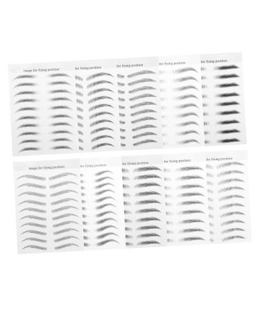 Balacoo 10 Sheets Imitation Eco Eyebrow Sticker Stickers Eyebrow Tool Eyebrow Tattoos Cosmetic Make up 6d
