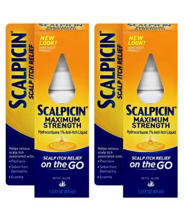 Scalpicin Scalp Itch Relief, 1.5 fl Oz. Maximum Strength (Pack of 2)