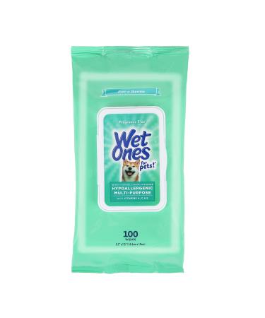 Wet Ones for Pets Hypoallergenic Multi-Purpose Dog Wipes with Vitamins A, C & E - Fragrance-Free Hypoallergenic Dog Wipes for All Dogs Wipes Multipurpose 100 Count