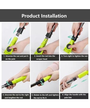 Silicone Brooms for Floor Cleaning with 51 Long Handle Silicon Broom Squeegee for Floor for Smooth Floors Rugs Windows - Buy Online on GoSupps.com