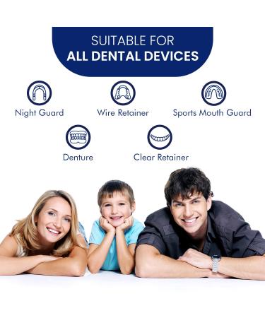 Retainer Cleaner Tablets (30 Pack) - Fast Acting Mint Flavor Odor & Plaque Removing Dental Cleaner for Retainers Mouth Guards & TMJ Devices - Buy Online on GoSupps.com