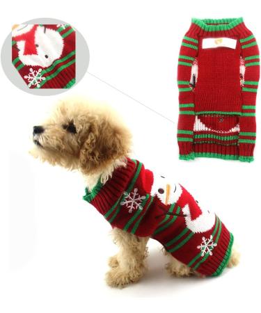 NACOCO Snowman Holiday Sweater for Small Dogs & Cats - Christmas & New Year Pet Clothes - Buy Online on GoSupps.com