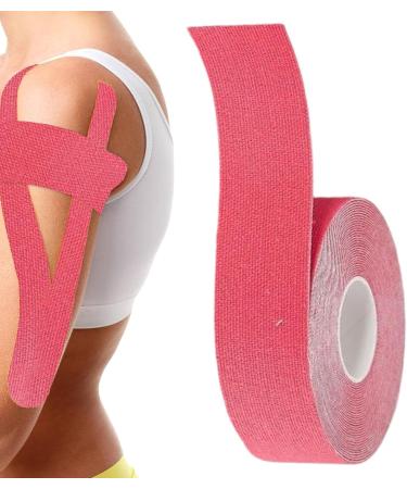 Fovolat Sports Tape Athletic Kinesiology Sports Tape Waterproof Breathable Kinesiology Tape | Athletic Tapes & Wraps Kinesiology Recovery Tapes Supports Muscles & Joints Hot Pink - Buy Online on GoSupps.com