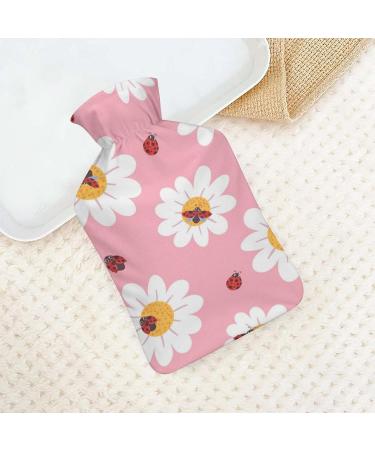 Ladybug Heat Bottle with Lid | White Rubber Hot Water Sac for Pain Relief & Cold Therapy | International Shipping - Buy Online on GoSupps.com