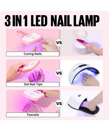 TOMICCA 4 in 1 Gel Nail Glue and Lamp Kit - Portable UV Nail Lamp for Fast Nail Extension System - Ideal for Travel - Buy Online on GoSupps.com