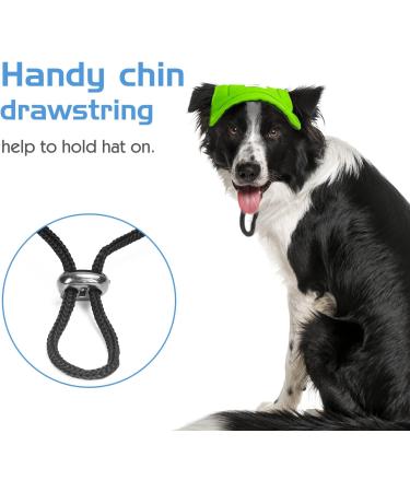 Pawaboo Adjustable Baseball Cap for Dogs - Sun Protection Hat with Ear Holes - Bright Green Large Pet Accessory - Buy Online on GoSupps.com