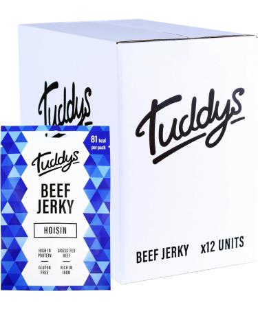Tuddys Snacks Beef Jerky 12x28g Hoisin - Buy Online on GoSupps.com