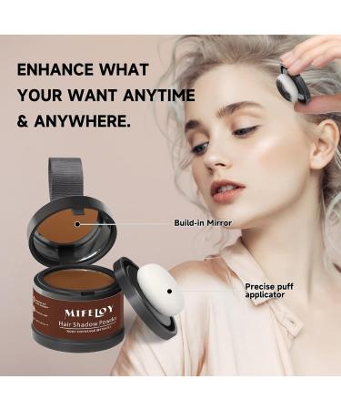 MiFeloy Hairline Powder with Mirror & Sponge | Waterproof Brown Concealer for Men & Women - Instant Hair Coverage & Makeup Base - Buy Online on GoSupps.com