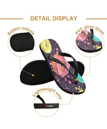 Buy Mnsruu Donut Flip-Flops - Chocolate Brown & Lemon Yellow | XS Home Hotel Spa & Travel Footwear for Men & Women - Buy Online on GoSupps.com