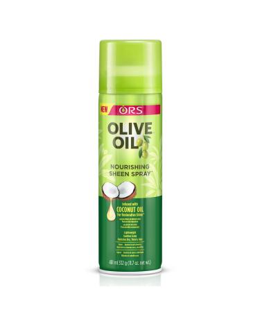 Olive Oil Ors Nourishing Sheen Spray 11.7 oz (Pack of 2) Natural 11.7 Fl Oz (Pack of 2)