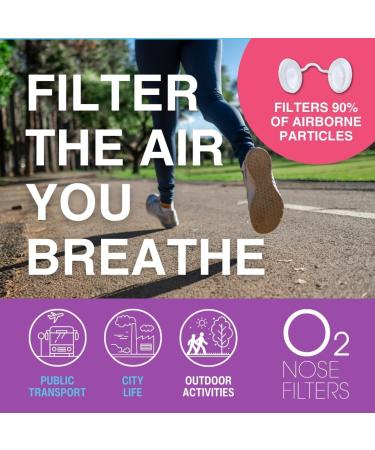 O2 Nose Filters with 3M Filtration - Nasal Screens for Allergies Dust & Smoke - Drug-Free & Latex-Free Nose Filters - Invisible Allergy Protection (Trial Pack 4 Sizes) Trial Pack for Sizing - Buy Online on GoSupps.com