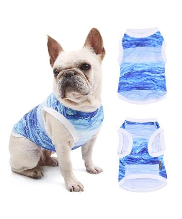Nivofu summer dog shirt cooling vest for dogs soft dog clothing dog sleeveless vest breathable UV protection pet t-shirt blue shirt for small medium-sized dog cat pet (l) - Buy Online on GoSupps.com