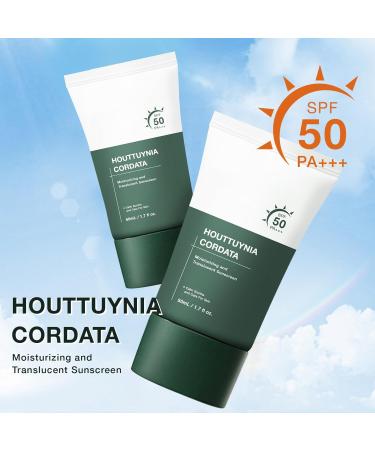 Heartleaf Silky Moisture Sun Cream, Heartleaf Silky Moisture Sunscreen, Moisturizing Sunscreen Korean SPF 50, Daily Hydrating Sun Essence (2PC) - Buy Online on GoSupps.com