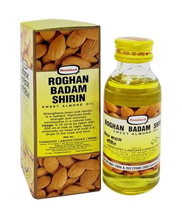 Hamdard Rogan Badam Shirin Sweet Almond 100% Pure 50ml Relieves Tension Good for Heart Relieves constipation Fights Dandruff by Hamdard (India)