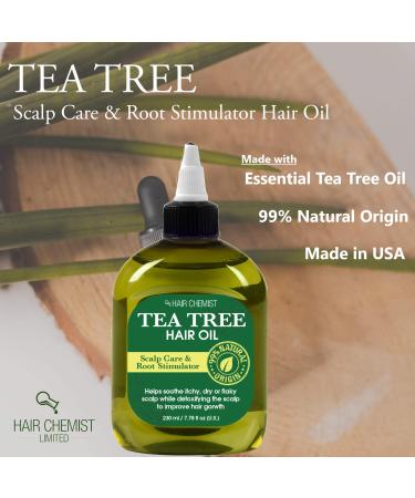 Hair Chemist Tea Tree Hair Oil 7.1 oz - Soothe & Hydrate with 99% Natural Blend - Buy Online on GoSupps.com
