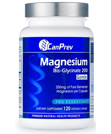 CanPrev Magnesium Bisglycinate Capsules (200 mg) - High Absorption Bisglycinate Magnesium Supplement for Women & Men - Magnesium Pills for Rest - Magnesium Glycinate Chelate Supplement 120 Capsules 120 Count (Pack of 1)