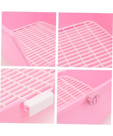 BESPORTBLE 1pc Rabbit Toilet Bathroom Bedding for Hamster Hedgehog Litter Pan Hamster Bedding Pets Plastic 24x23cm Pink - Buy Online on GoSupps.com