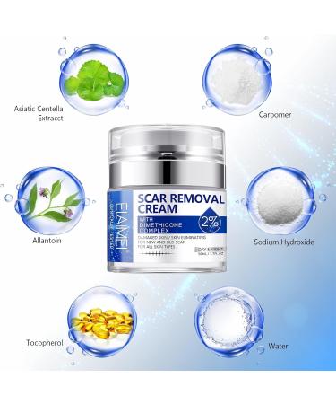 Uocasi Scar Removal Cream Scar Remover Treatment Butter Skin Repair Cream for New and Old Scars Effectively Repairs Facial Skin Cuts Stretch Marks Surgical Scars 50ML - Buy Online on GoSupps.com