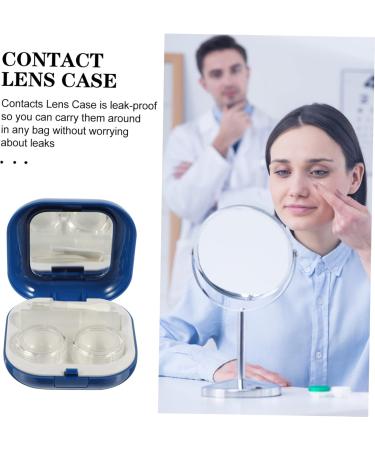 Buy SOLUSTRE Contact Lens Case Box - 2 Sets Travel-Friendly Design Blue - 7.3x7.3x2.6cm | International Shipping Available - Buy Online on GoSupps.com