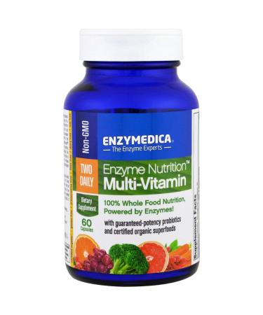 Enzymedica Enzyme Nutrition Multi-Vitamin Two Daily 60 Capsules