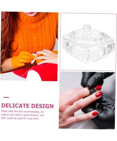 Zerodeko Diamond Decor Candy Jar Nail Art Accessories Glass Nail Dish with Lid Acrylic Nail Tools Nail Dish Cup Manicure Nail Dish Dappen Dish Glass Nail Cup Glass Jar Wedding 1 - Buy Online on GoSupps.com
