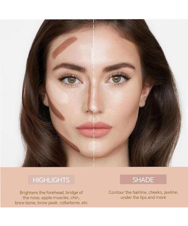 No Limits Harmony Cream Bronzer 2 Pack 2 in 1 Bronzer and Highlighter Long Lasting Waterproof Face Brightening Bronzer with Brush for All Skin Types (Color : 02- - Buy Online on GoSupps.com