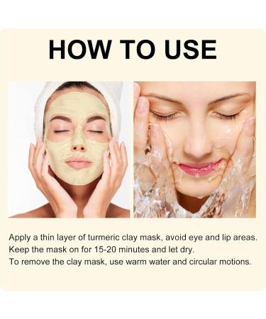 Turmeric Vitamin C Clay Mask- Face Masks- Deep Cleansing Unclog Pores- Dark Spot Remover -Controlling Acne Oil- Reduce Redness and wrinkles- Face Mask Beauty & Skincare 50g - Buy Online on GoSupps.com