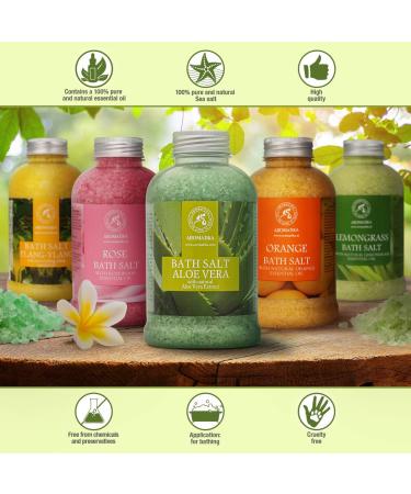 Aloe Vera Swimming Salt 600g | Natural Sea Salt & Pure Aloe Extract for Relaxation Beauty & Wellness - Spa Grade Bathing Salts - Buy Online on GoSupps.com