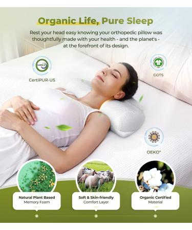 6-IN-1 Adjustable Cervical Neck Pillow for Pain Relief - Memory Foam Bolster with Detachable Pad - Neck Support for Body, Lumbar, Knee, Leg & Back - Orthopedic Neck Roll (White) - Buy Online on GoSupps.com