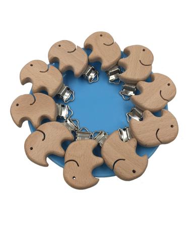 Natural Beech Wood Baby Pacifier Clips | Eco-Friendly Pacifier Chain Accessories Ncbvixsw - Buy Online on GoSupps.com