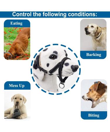 ILEPARK Adjustable Dog Headcollar with Reflective Strap - Easy Control Pet Collar (M Red) - International Shipping Available - Buy Online on GoSupps.com