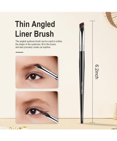 TEOYALL Eyebrow Liner Brushes - Dual-Ended Angled Bristles & Spoolie for Perfect Eye Makeup | All-in-One Set for Professional Results - Buy Online on GoSupps.com