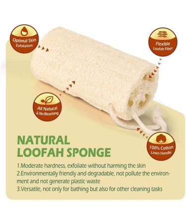 100% Organic Luffa Sponge - Natural Shower & Peeling Sponge | Eco-Friendly Body Brush for Exfoliating Dead Skin - Buy Online on GoSupps.com