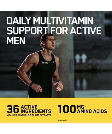 Optimum Nutrition Opti-Men Multivitamin for Men - 180 Capsules, Unflavoured | Vitamin D, C, B6 & Amino Acids | 60 Servings - Buy Online on GoSupps.com